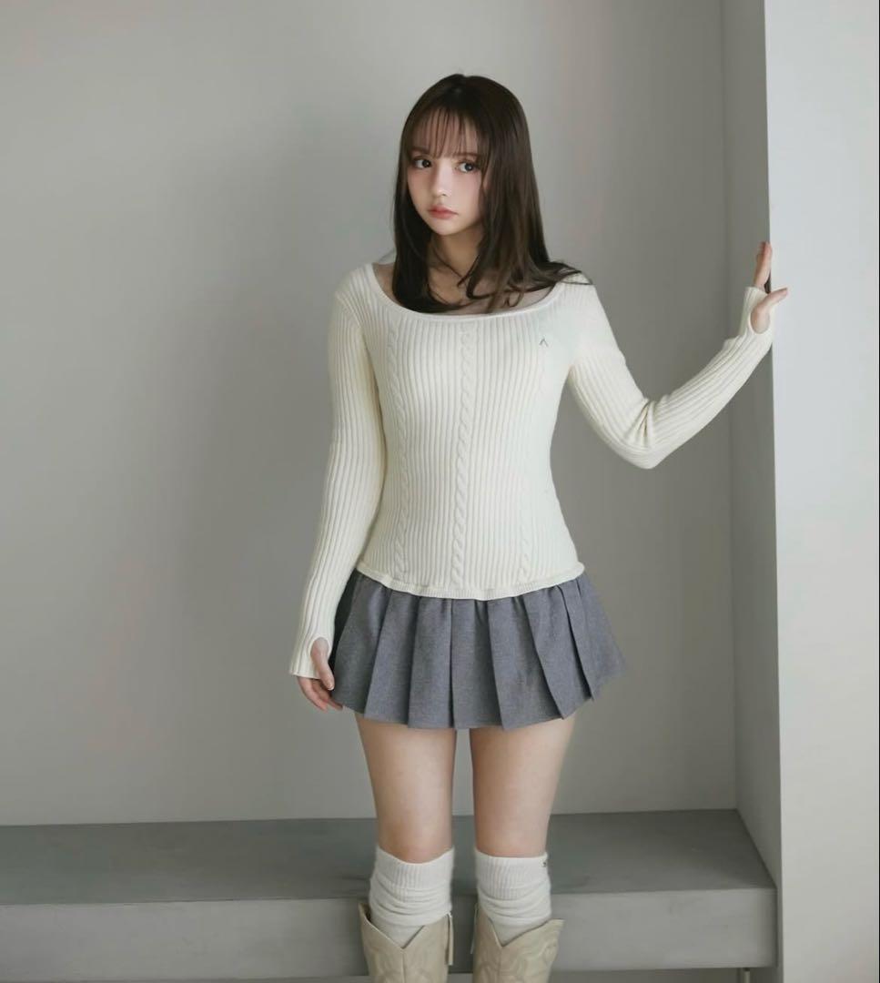 【SALE中】ANDMARY Milly knit set minidress