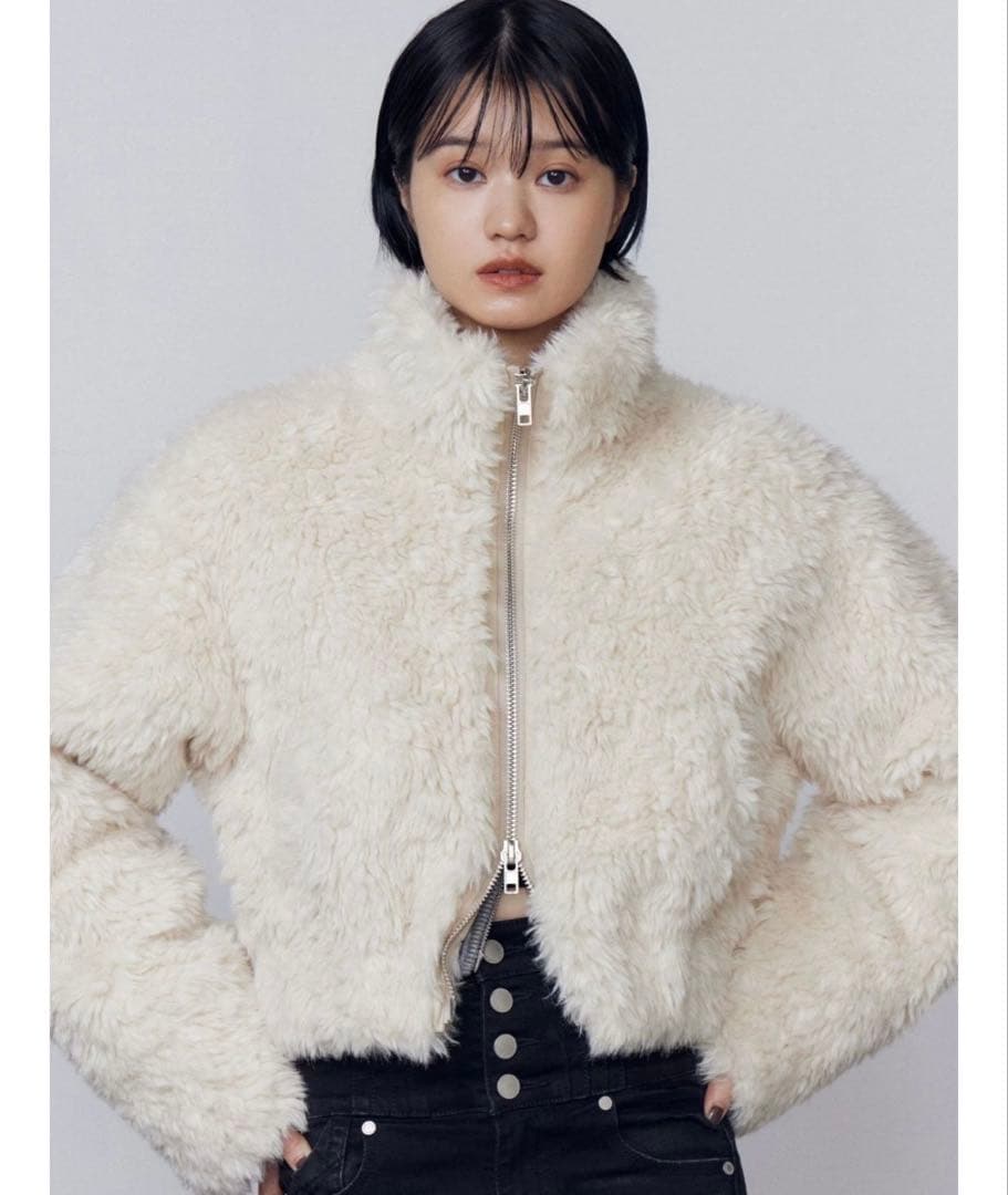 【EMODA】シングルミニボアブルゾン