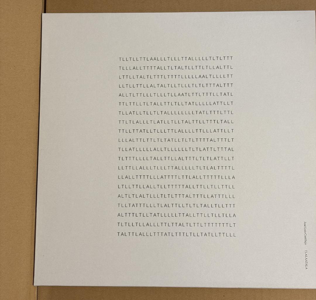 洋楽 LP+Book Jose Luis Castillejo Tlalaatala