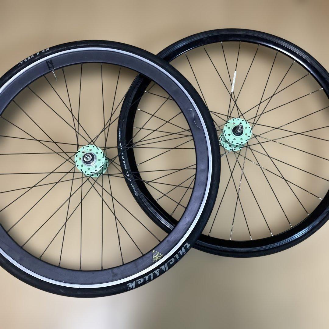 柴*猫様 ピスト ホイールセット h plusson sl-42 fuji fe