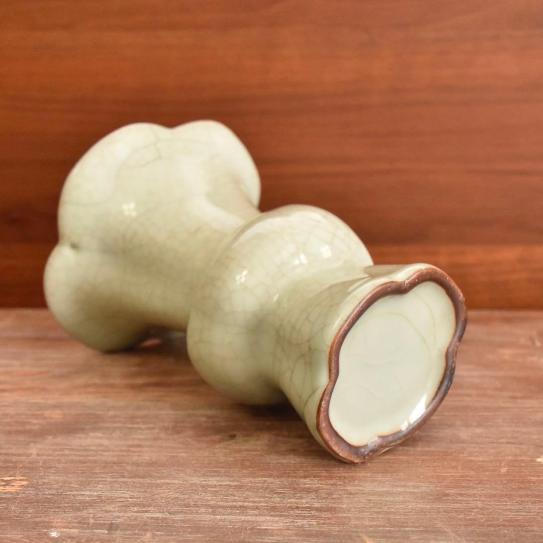 南宋　青磁　尊瓶　中国陶磁器