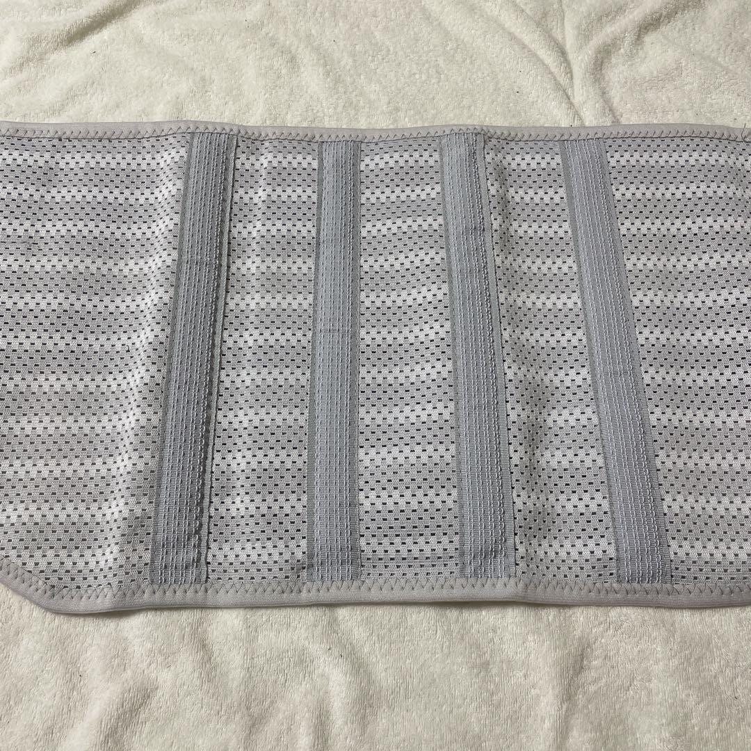 コルセット 腰椎サポーター グレー XL メッシュ生地 腰痛予防