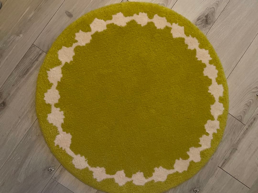 minä perhonen 円形ラグ　ミナペルホネン　タンバリン　イエロー