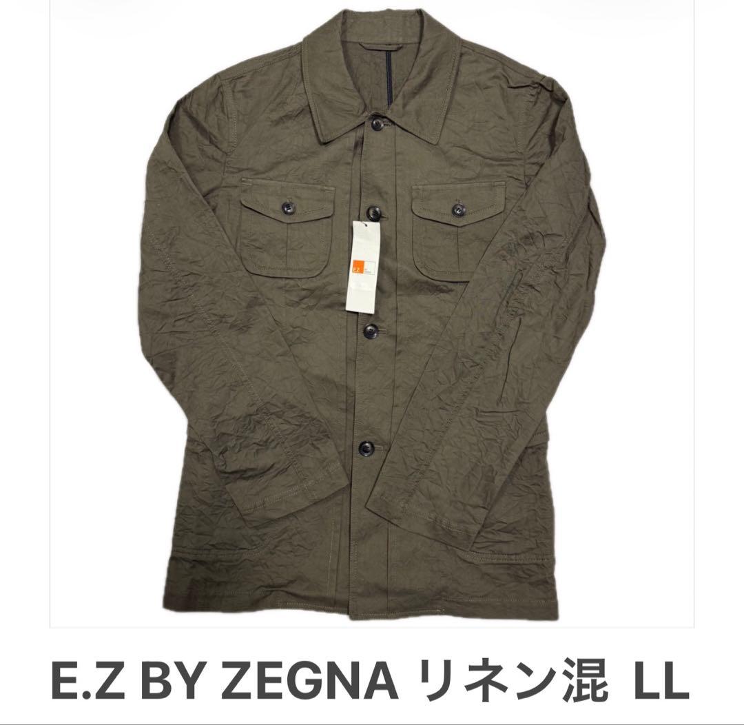 ゼニア 新品 LL サファリジャケット EZ BY ZEGNA リネン混 M65