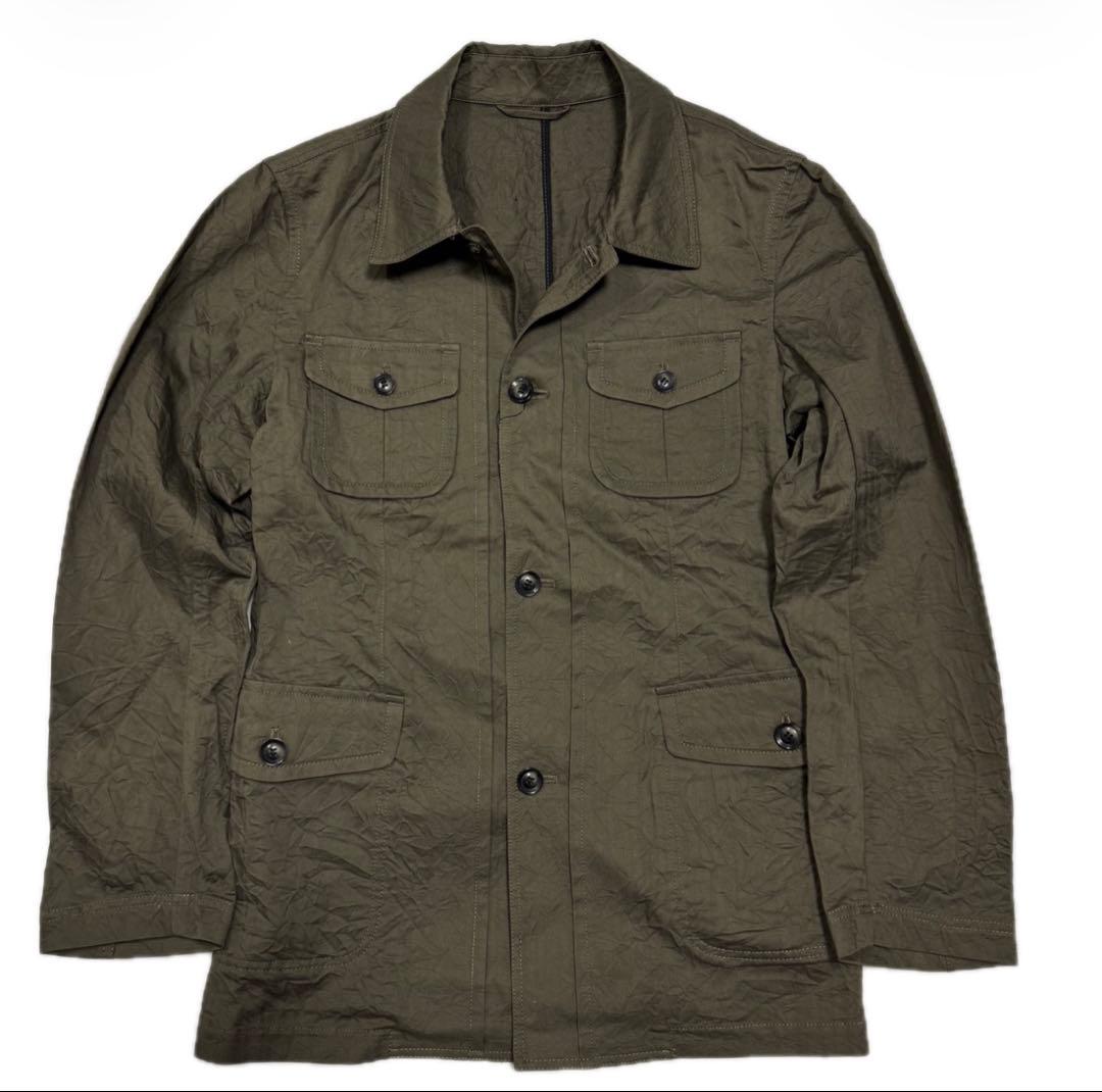 ゼニア 新品 LL サファリジャケット EZ BY ZEGNA リネン混 M65