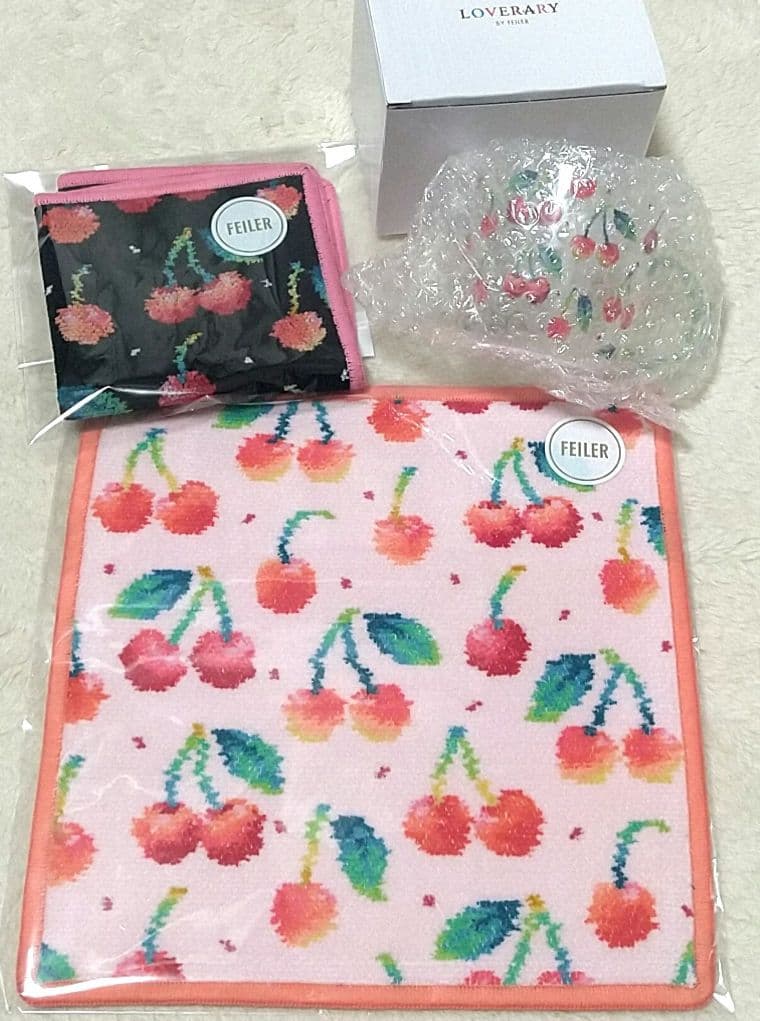 3/9まで フェイラー 3点セット チェリードット 名古屋限定カラー マグカップ