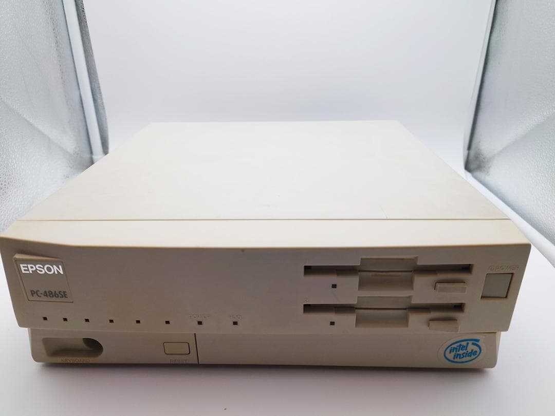 EPSON PC-486SE キーボード バッテリー電池交換 電源ACアダプタ化
