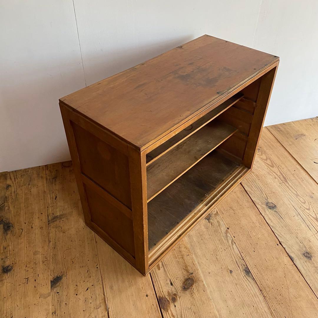 アンティーク オープンラック チェスト 本棚 食器棚 昭和レトロ z856