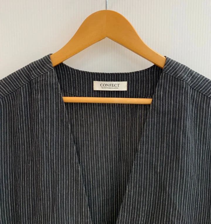 confect リネンペーパーストライプジャケット FREEサイズ