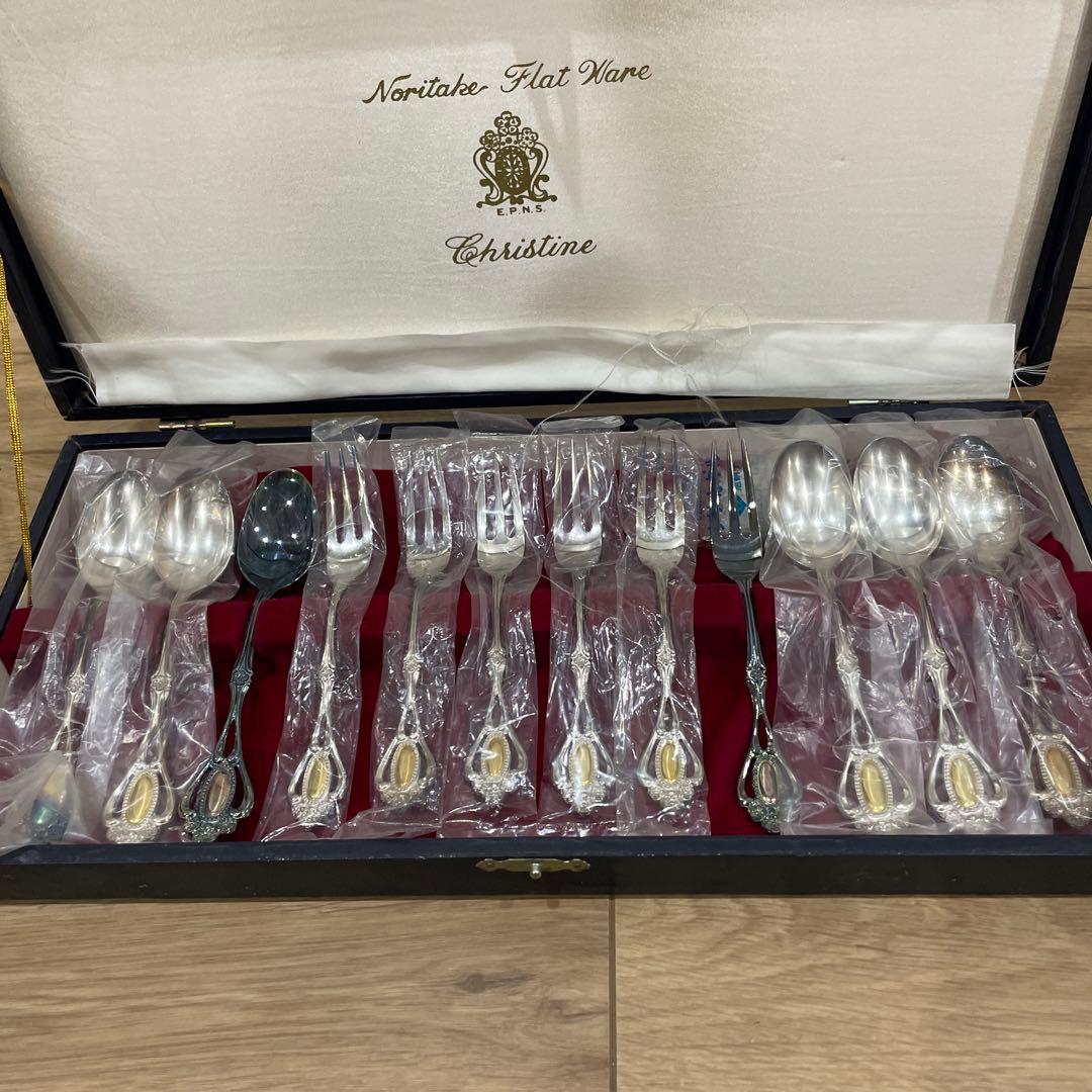 ノリタケ クリスティーヌゴールド カトラリー フォーク スプーン12本セット