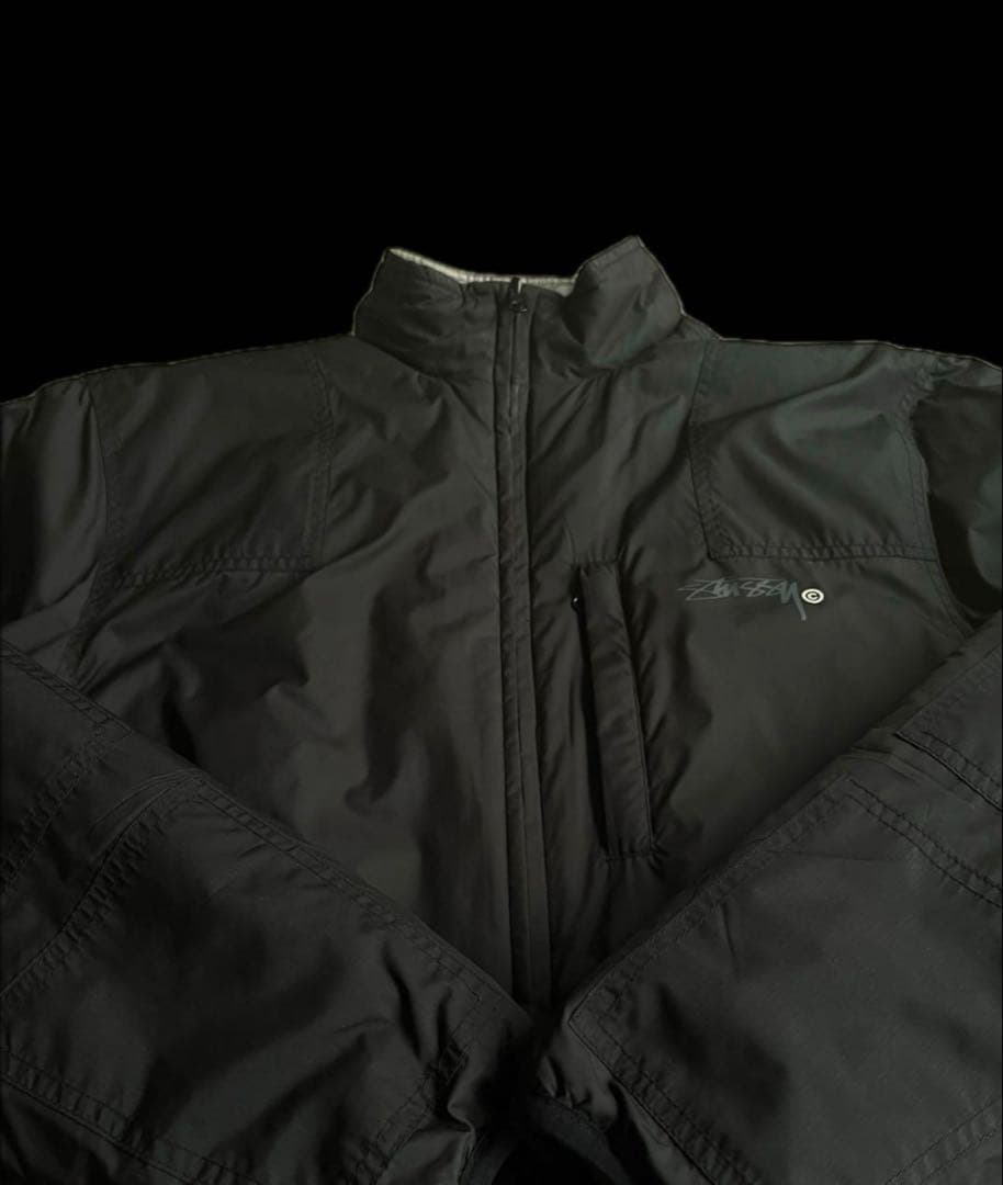 コンパスstuussy ロゴ ジップアップジャケット ブルゾン 墨黒