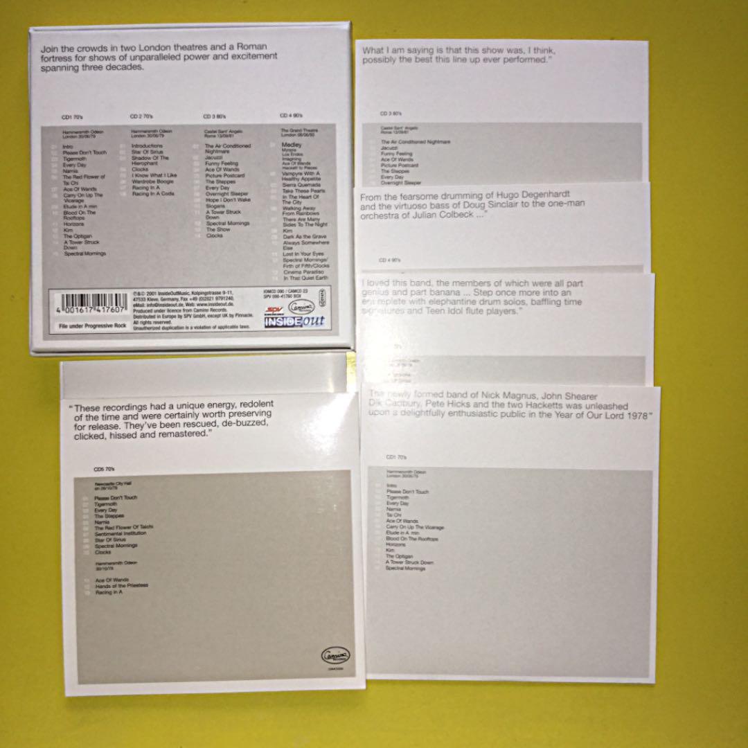 超貴重 限定 5枚組 Steve Hackett Live Archive