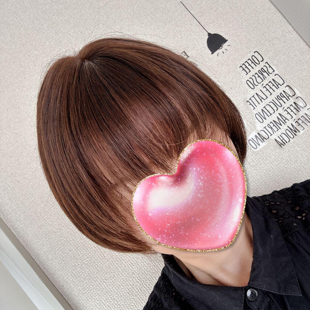 ★サラサラ高級人毛100%★マッシュショート　ブラウン　フルウイッグ　かつら