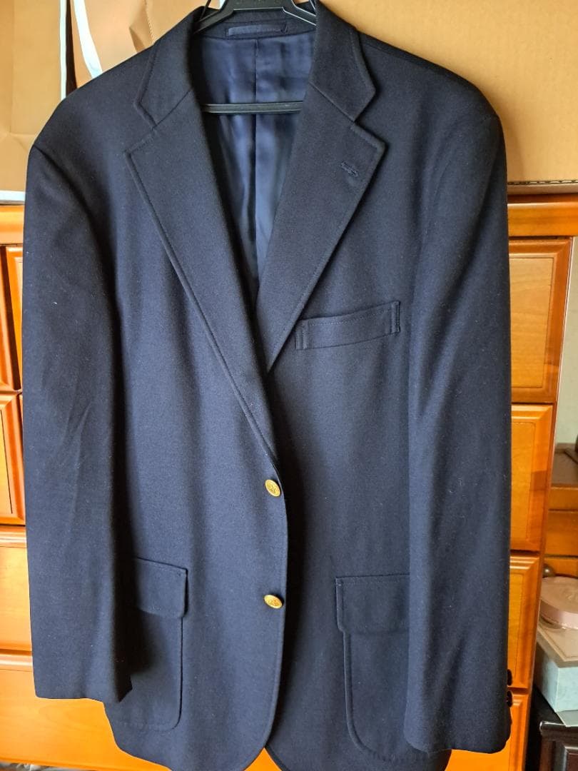 J.PRESS ジェイプレス 秋冬 刻印 金ボタン★ ウール ジャケット 濃紺