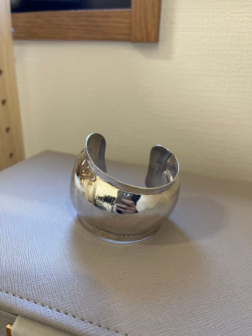 ビンテージ シルバー カフバングル モダンデザインSV925
