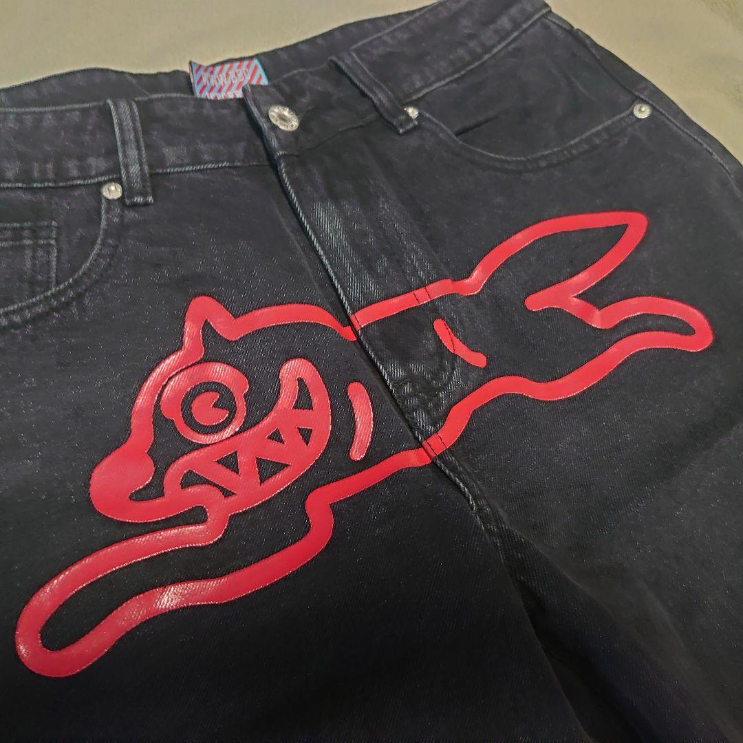 海外限定☆Icecream dog プリント デニムジーンズ ショートパンツ