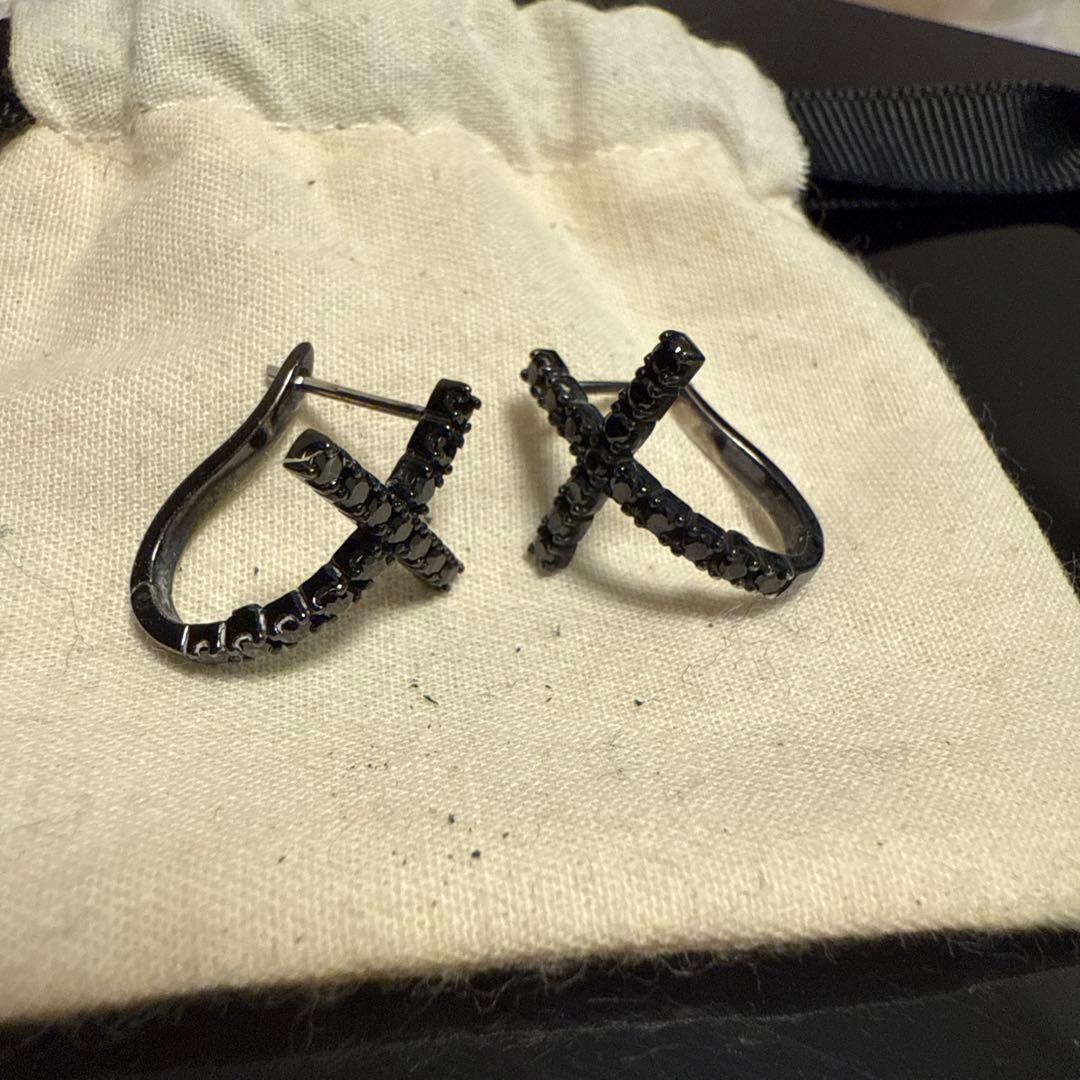 Justin Daviesクロスデザイン 初期ピアス レアです