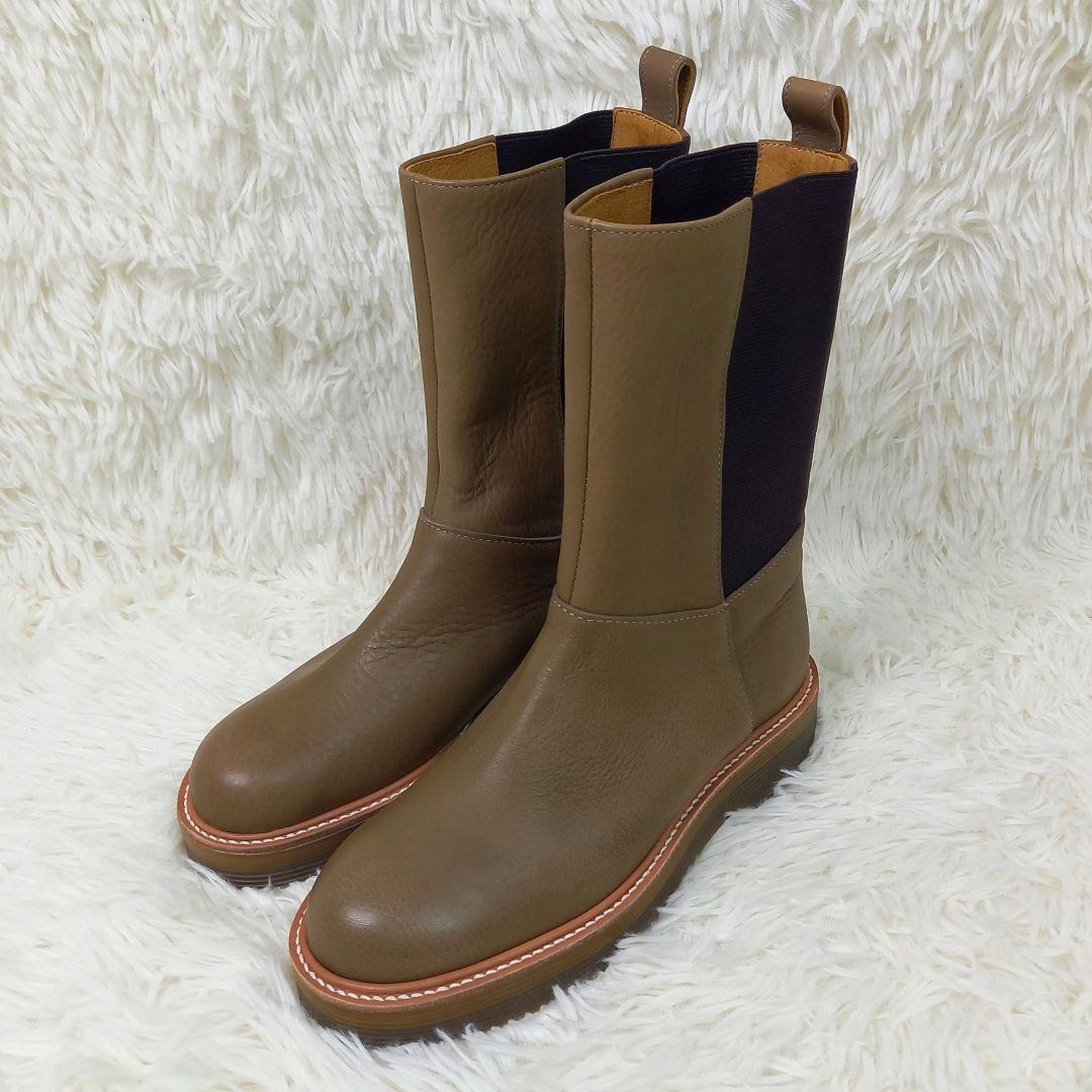 【未使用】パラスパレス レザー サイドゴアミドルブーツ DKソール サイズ2