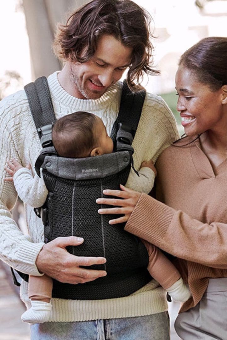 美品 ベビービョルン ハーモニー 抱っこ紐 メッシュ ワンカイエアー ブラック