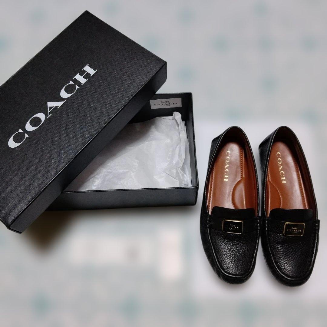 【送料・匿名配送】美品COACH ブラックレザー サイズ6　 23cm相当