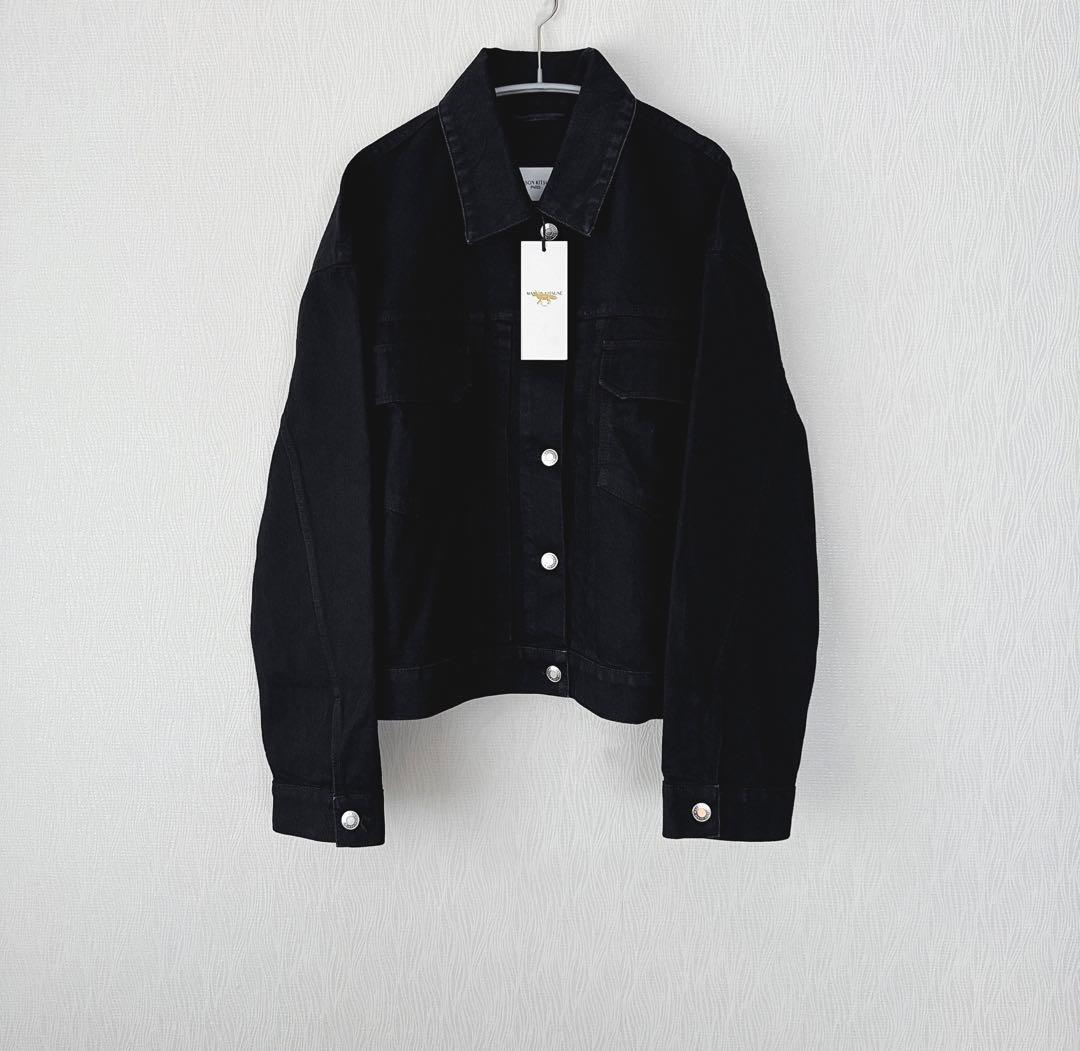 【新品】MAISON KITSUNE メゾンキツネ　ブラック デニム Gジャン