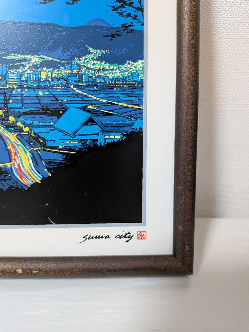 SatoSato　あさのたかを　タイルアート　諏訪市　諏訪湖　夜景