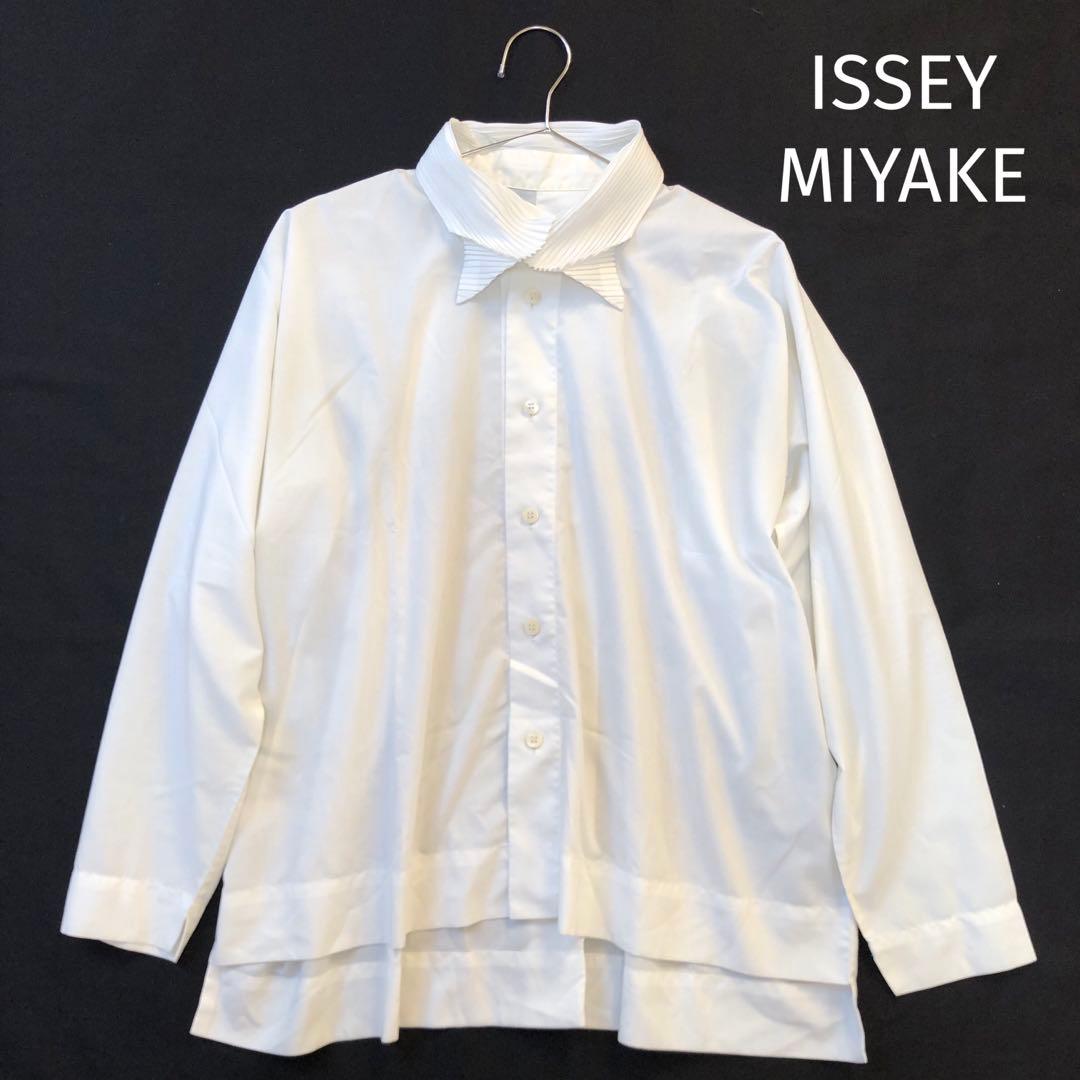 ISSEYMIYAKE 襟プリーツ長袖シャツ
