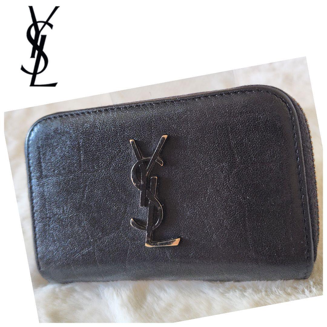 Yves Saint Laurent カサンドラ クロコ型押し ケース