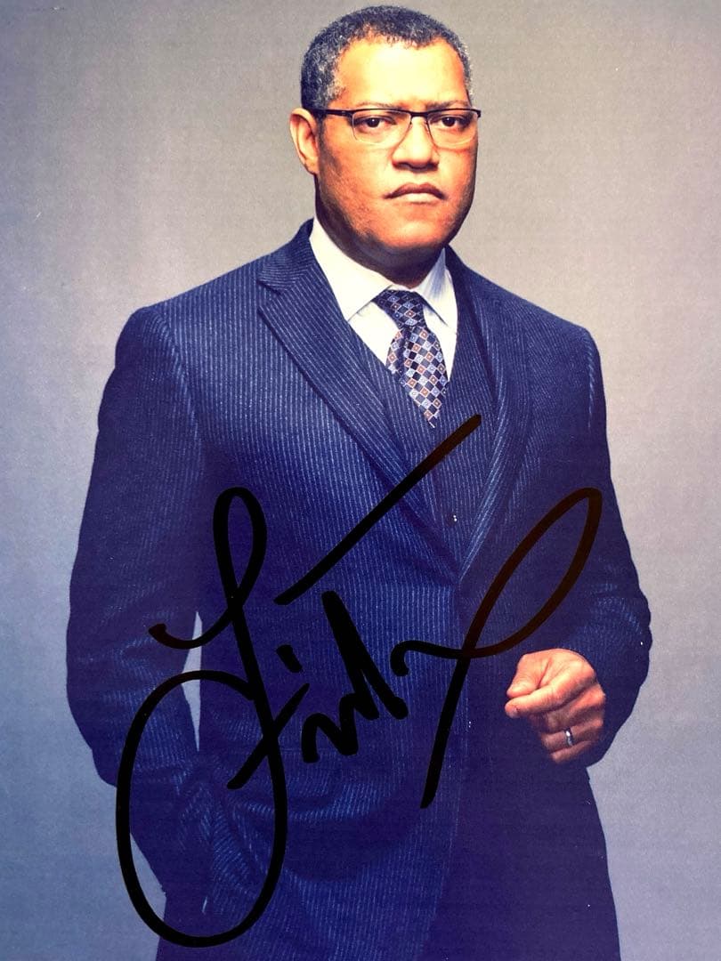 セール中…ローレンス・フィッシュバーン直筆サイン入り2Lサイズ写真…