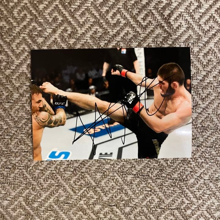 ハビブ ヌルマゴメドフ 直筆サイン入り写真 RIZIN グッズ 朝倉未来 海