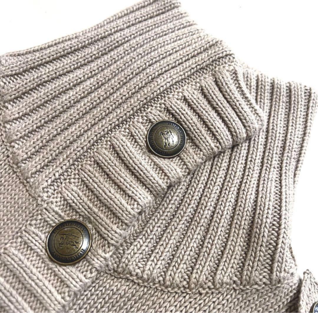 【極美品】バーバリー BURBERRY ニットジャケット ベージュ 2