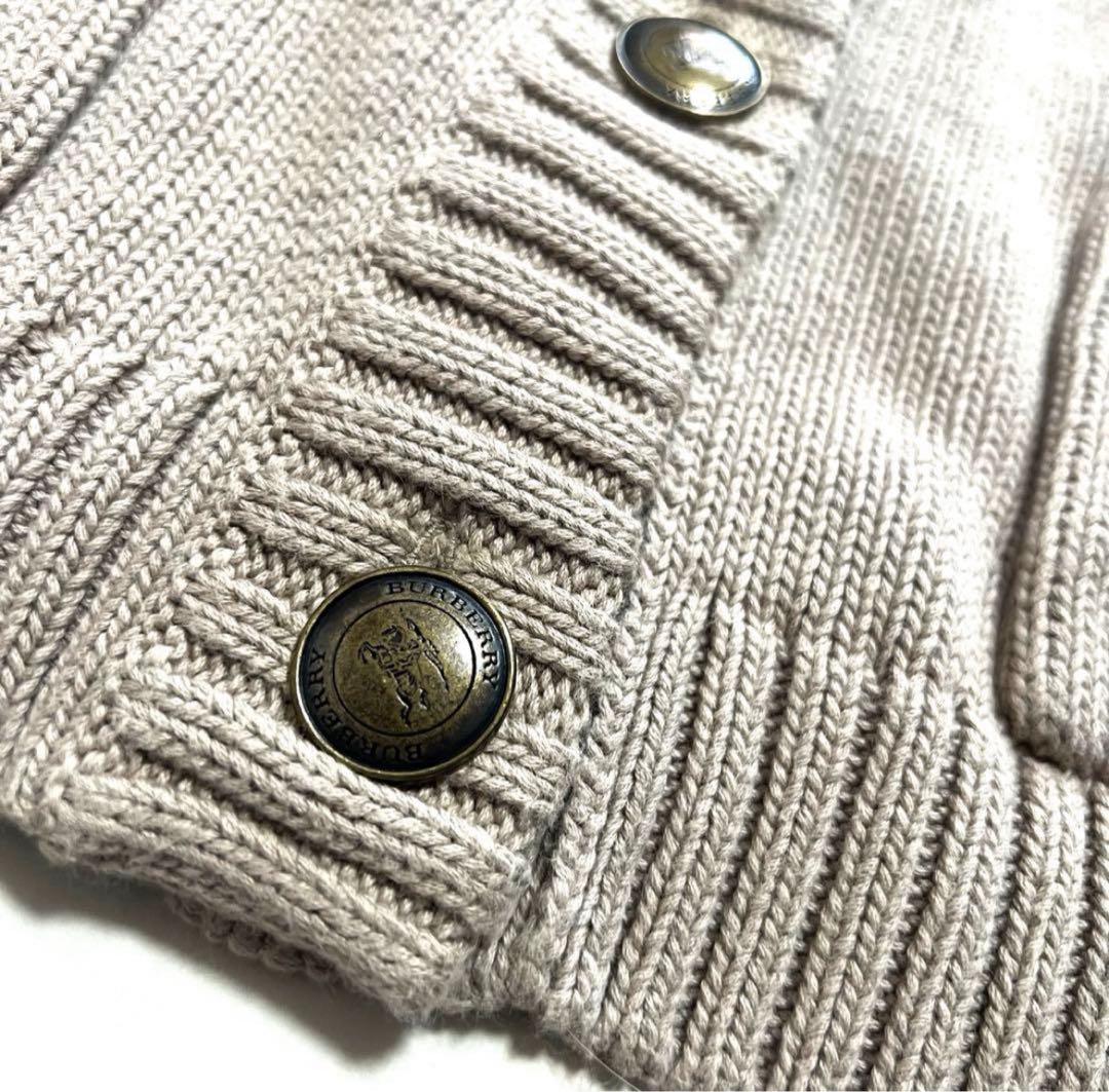 【極美品】バーバリー BURBERRY ニットジャケット ベージュ 2