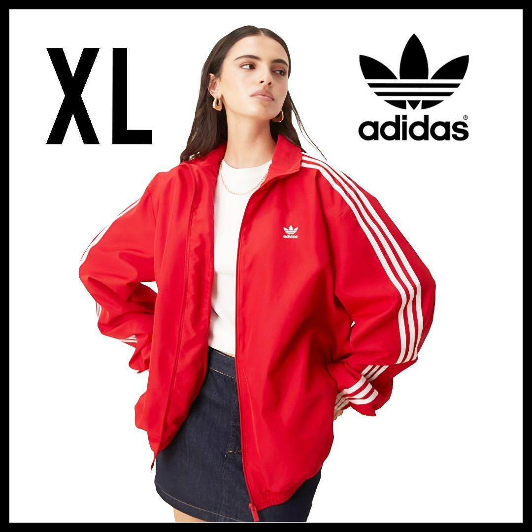 赤XL★adileniumオーバーサイズトラックジャケット★ナイロンジャケット