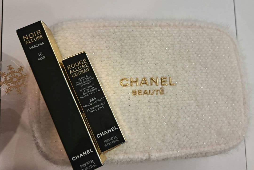 CHANEL クリスマスコフレ ポーチ付き マスカラ リップ ホリデー 2024