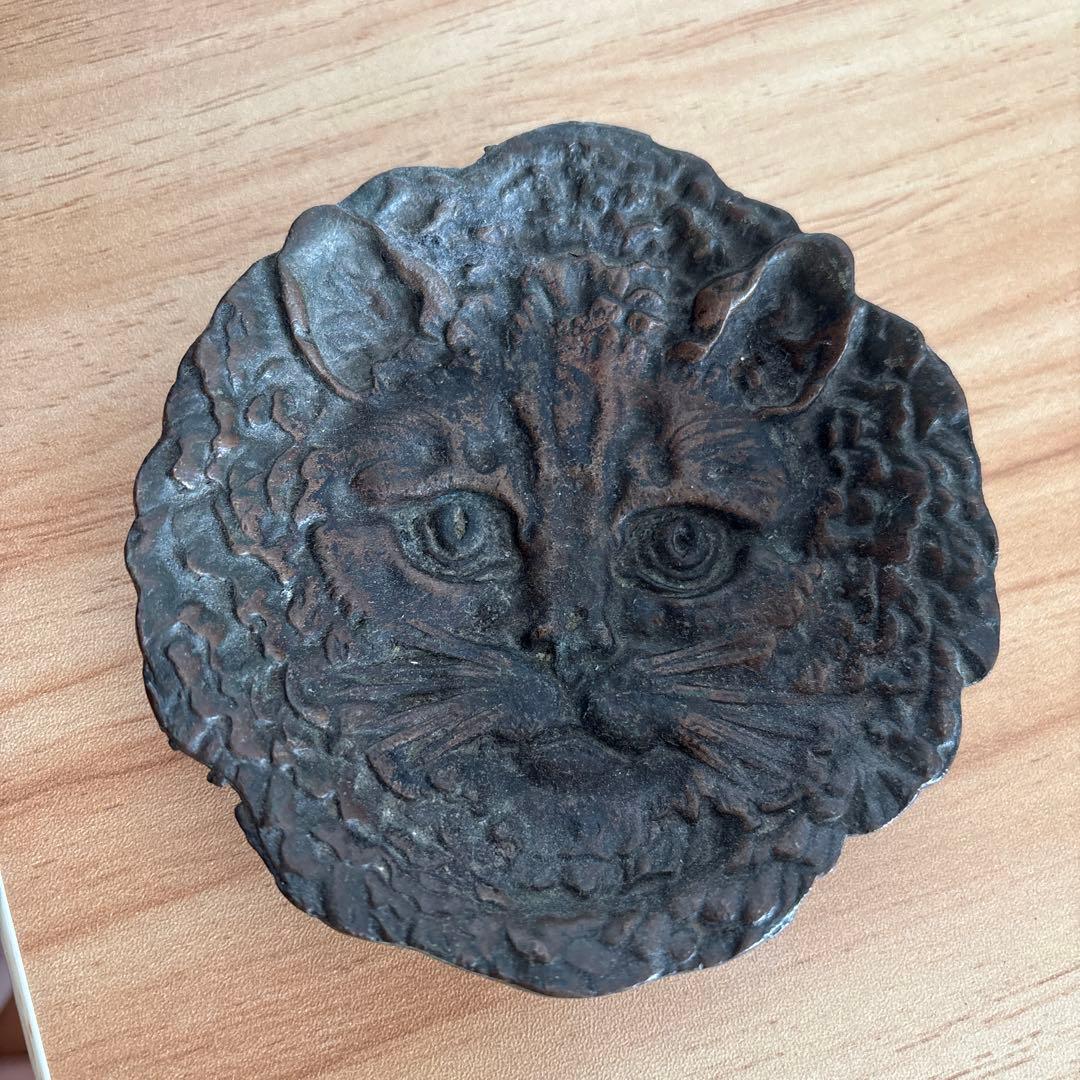 アンティーク　フランス　猫トレイ