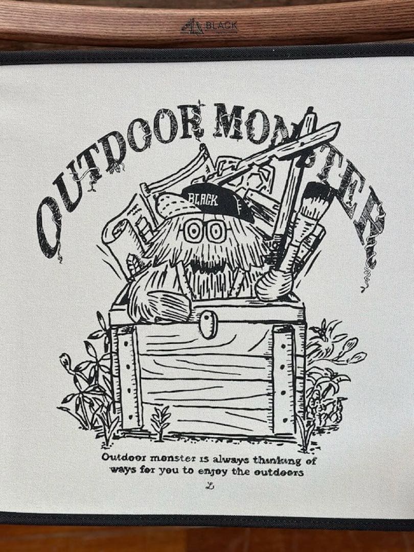 新品未開封 BLACK DESIGN BD ロー チェアー ODM 柄 ブラック