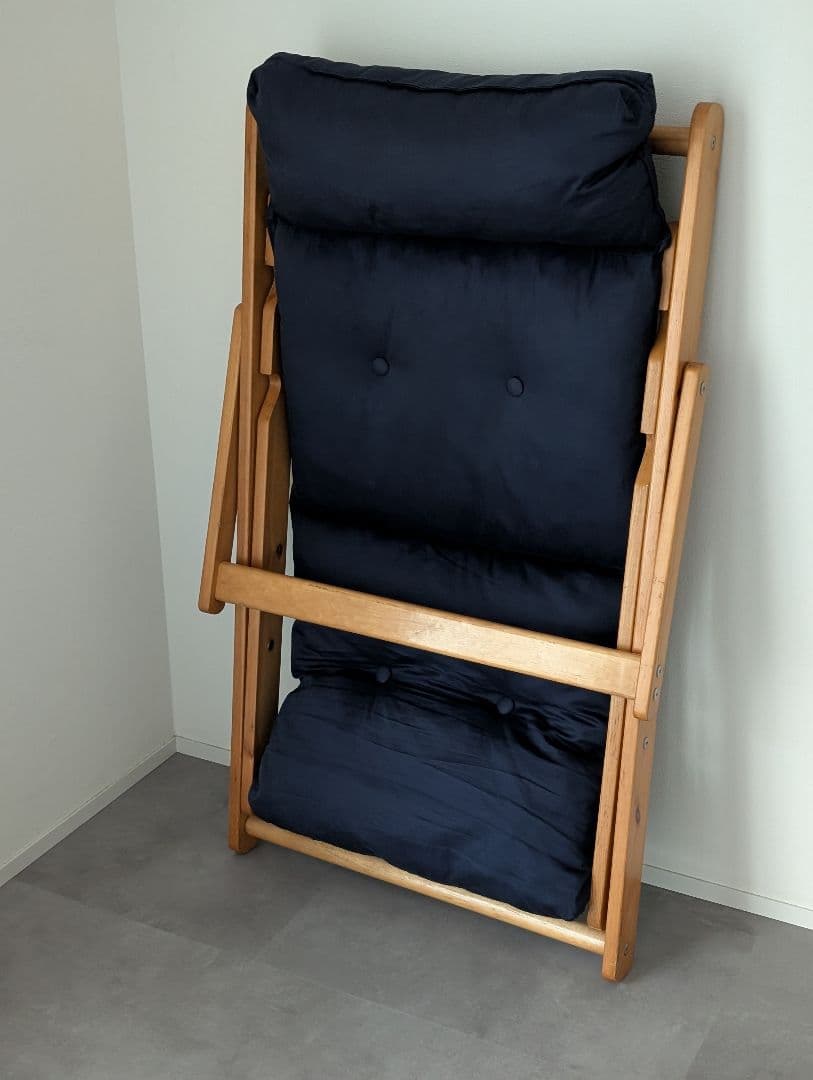 USED/北欧 木製 リクライニングチェア パーソナルチェア 折りたたみ式