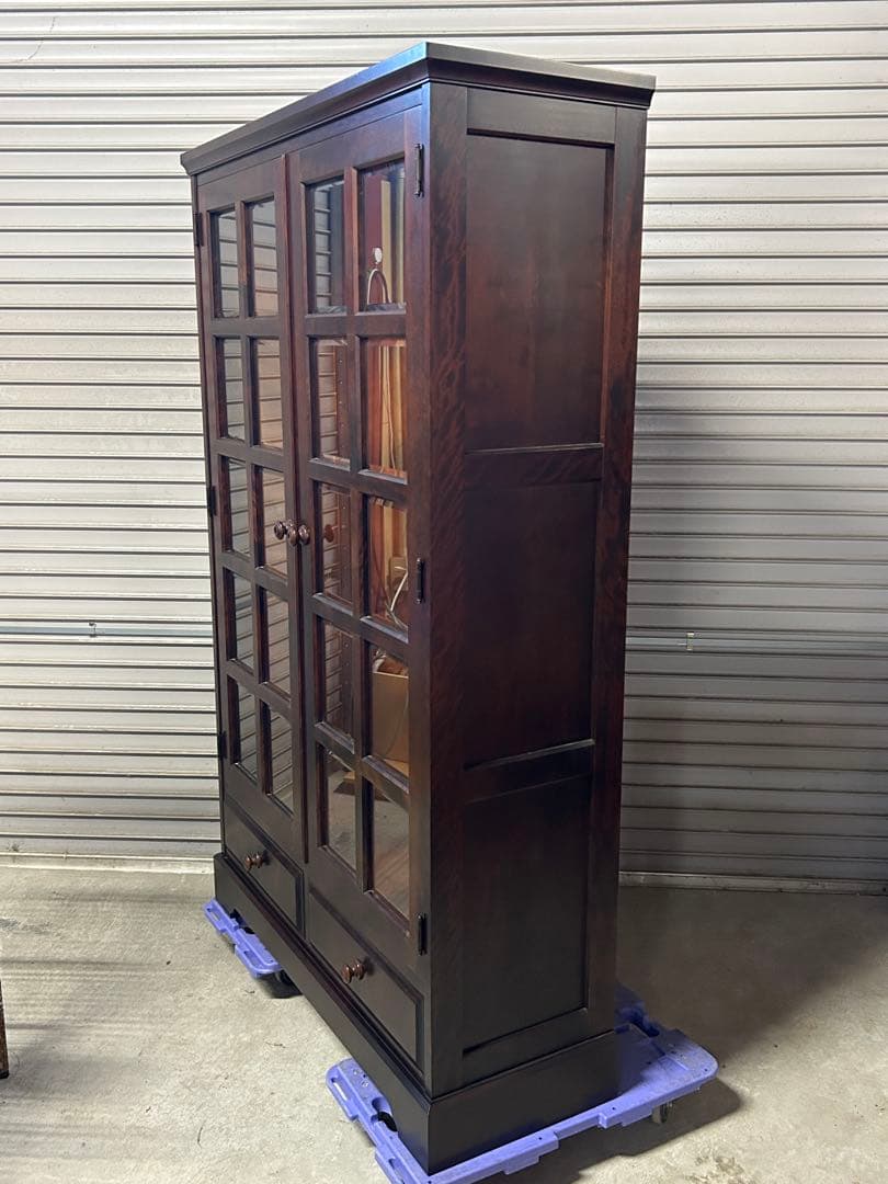 ☆GA234【中古品】 北海道民芸 家具 書棚　幅108cm