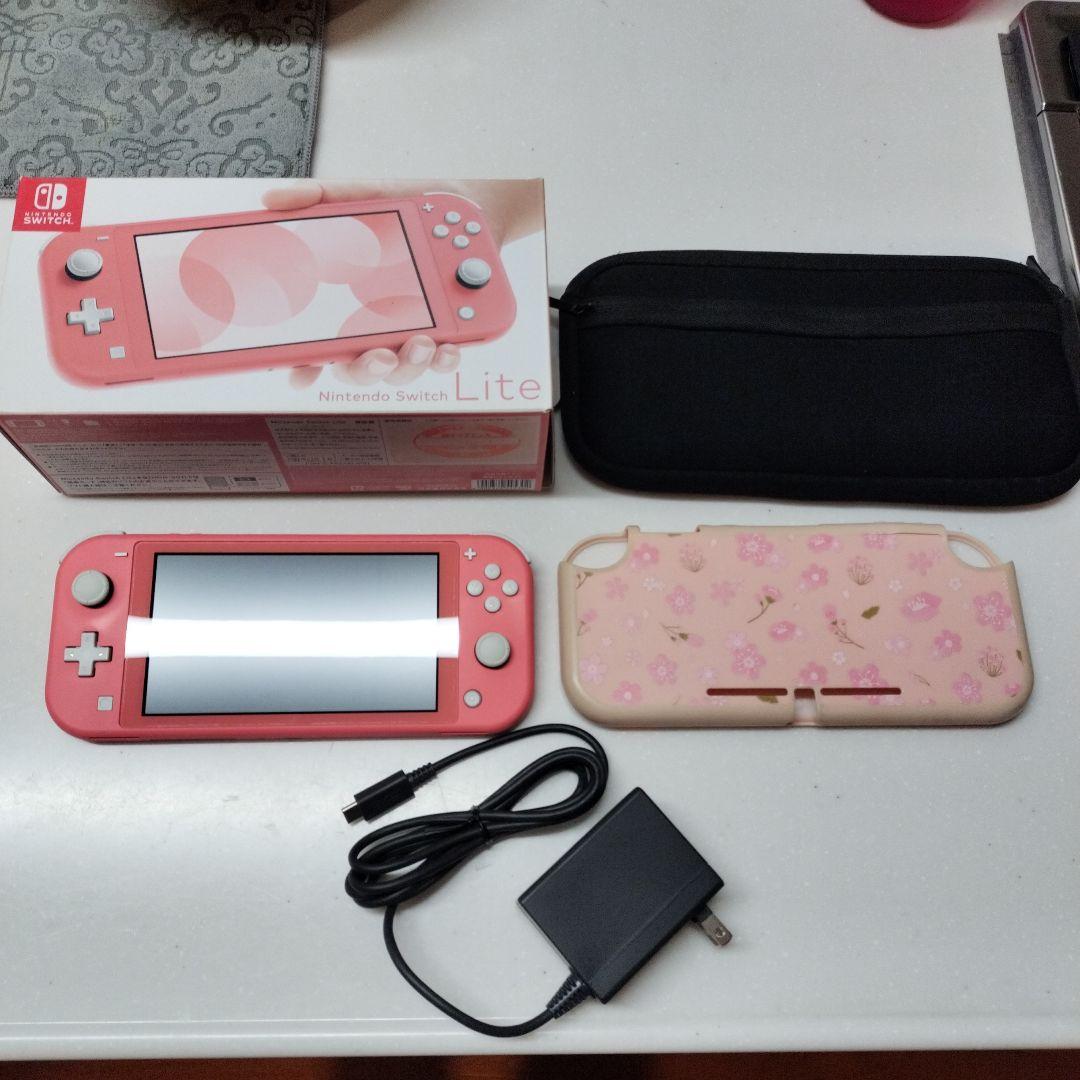 Nintendo Switch Lite ピンク 本体 充電器 ケース付き
