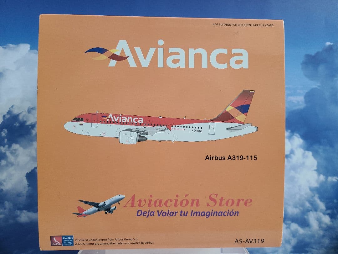 1/200 A319-112 アビアンカ航空 HK-4553 スタンド付属