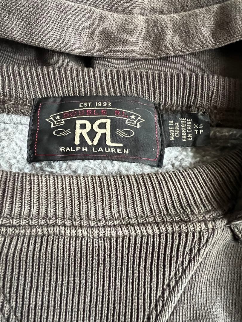 美品!! RRL ダブルアールエル グレー フーディー パーカー XS