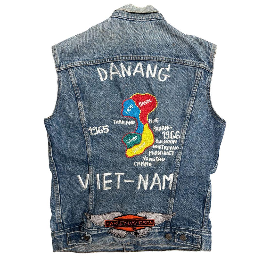 70s Levi's VIET-NAM カスタム刺繍 ベトジャン デニムベスト