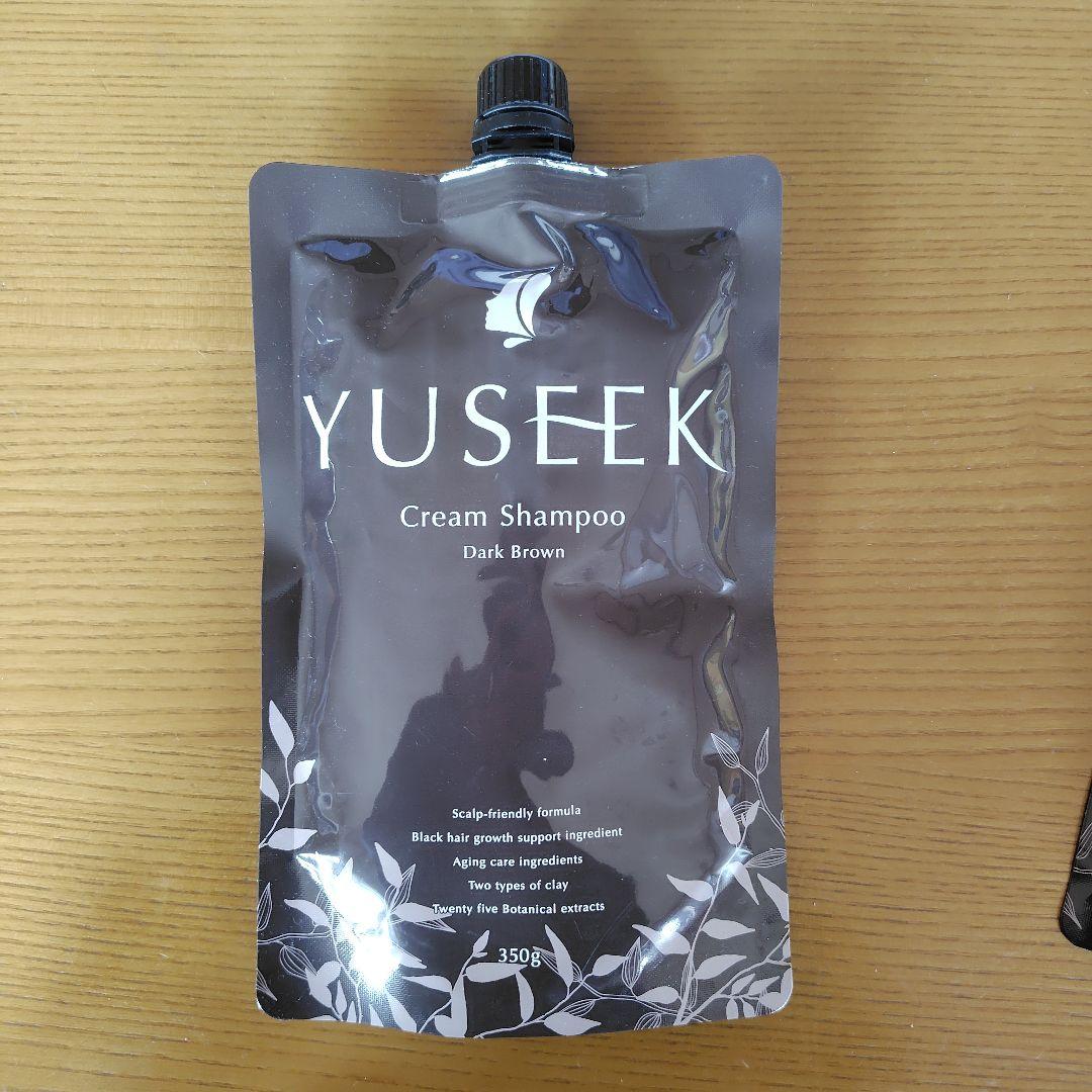 YUSEEK クリームシャンプー ダークブラウン 350g✕3パック