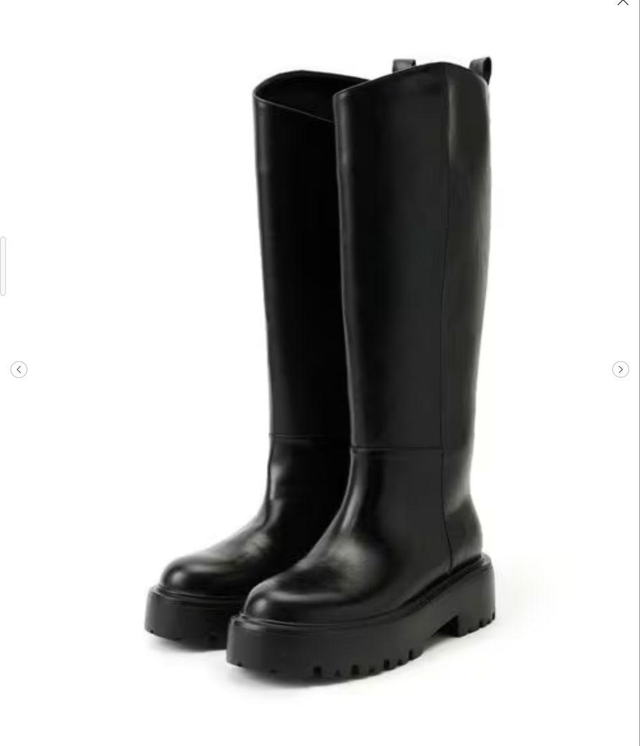 美品 SYユナイテッドアローズ <SY>ボリュームソールプレーンロングブーツ厚底