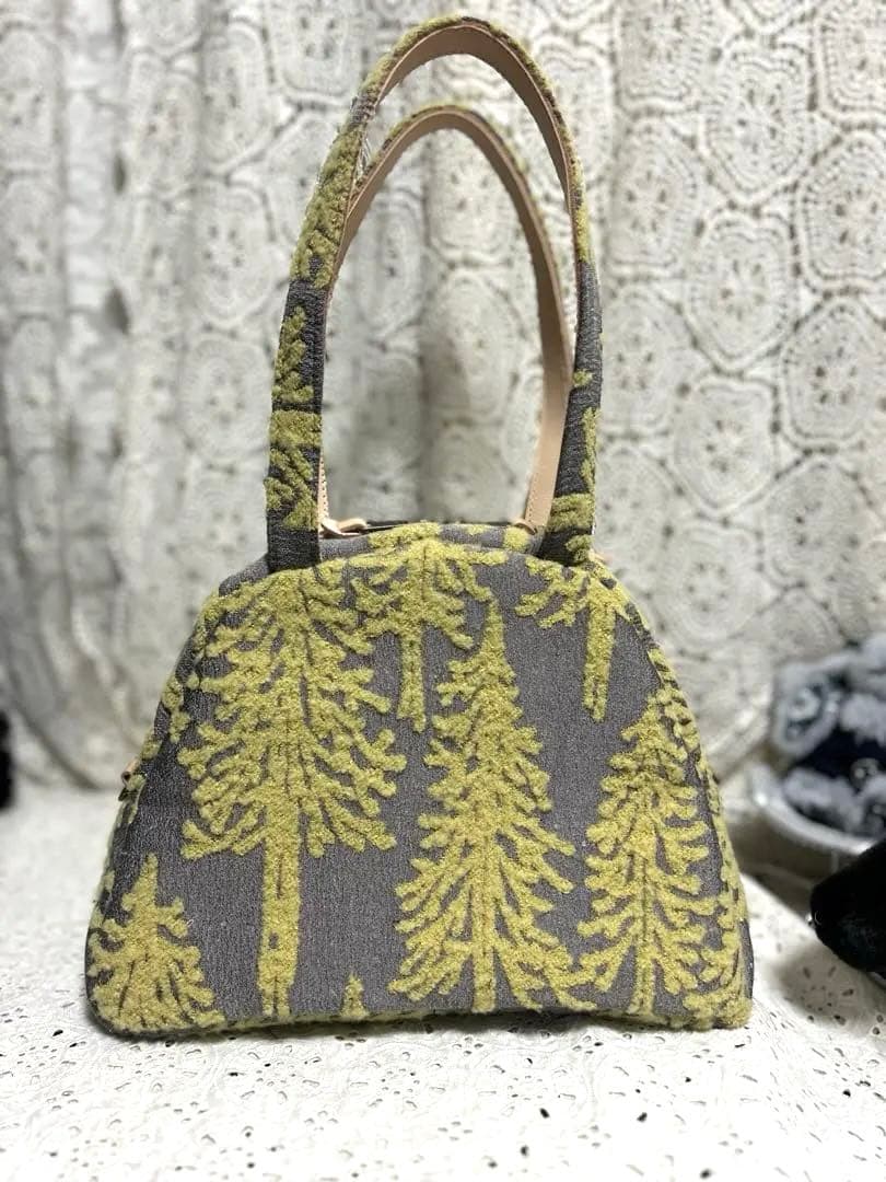 しし 51102B ミナペルホネンハンドメイドラウンド型バッグ