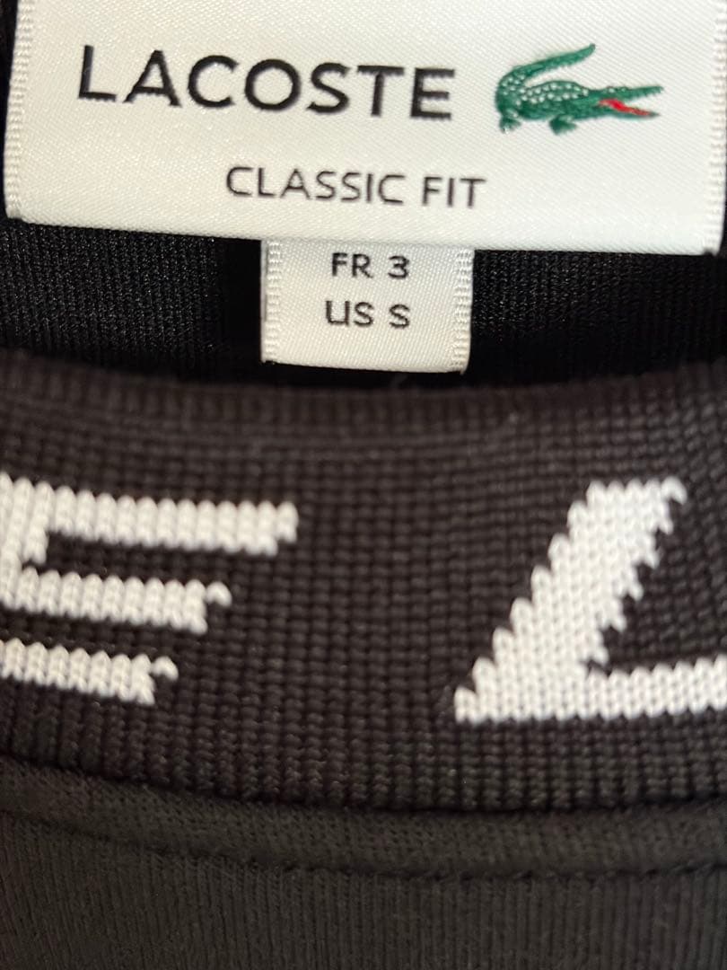 【美品】ラコステ　LACOSTE　ジャカードモックネックテックスウェット