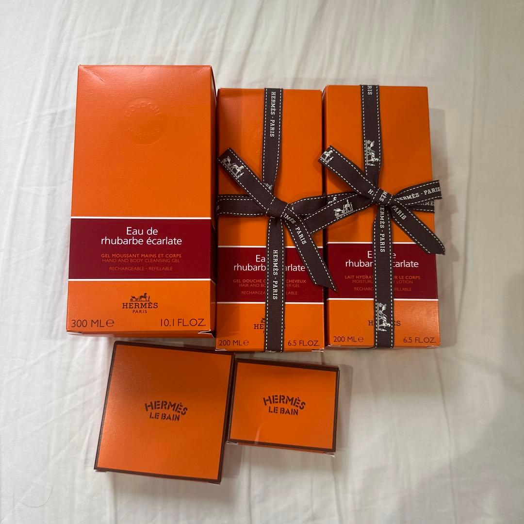 HERMÈS エルメス Eau de rhubarbe écarlate セット