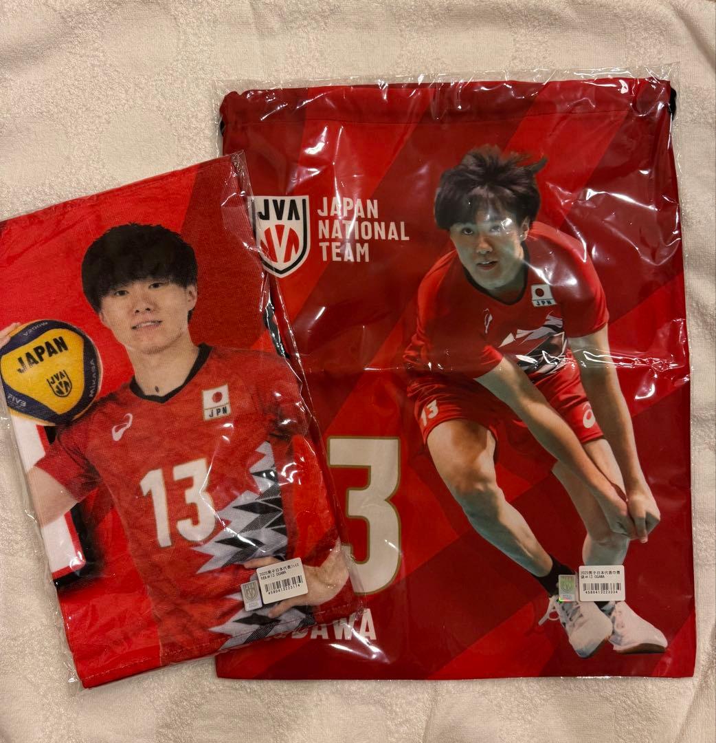 2025年 バレーボール 男子 日本代表 小川智大 フェイスタオル＆巾着袋