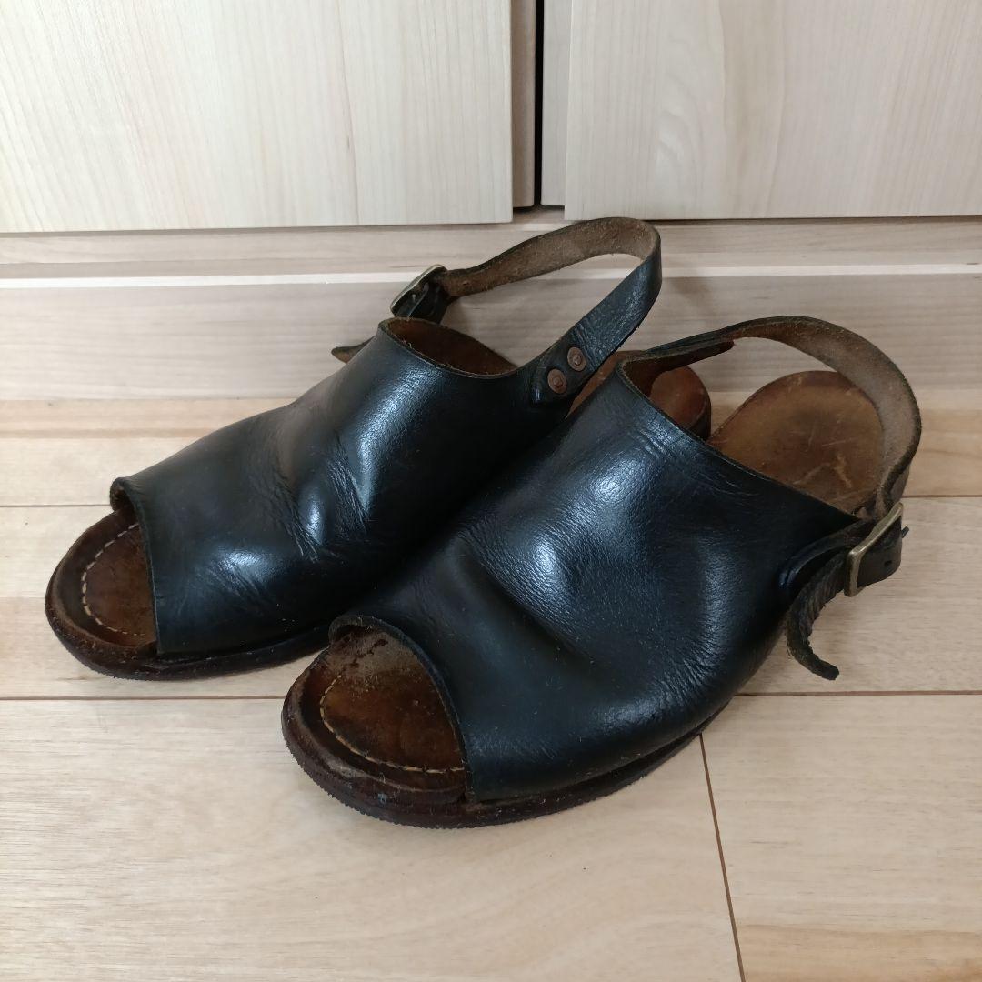 MOTO モト　レザーサンダル　ブラック