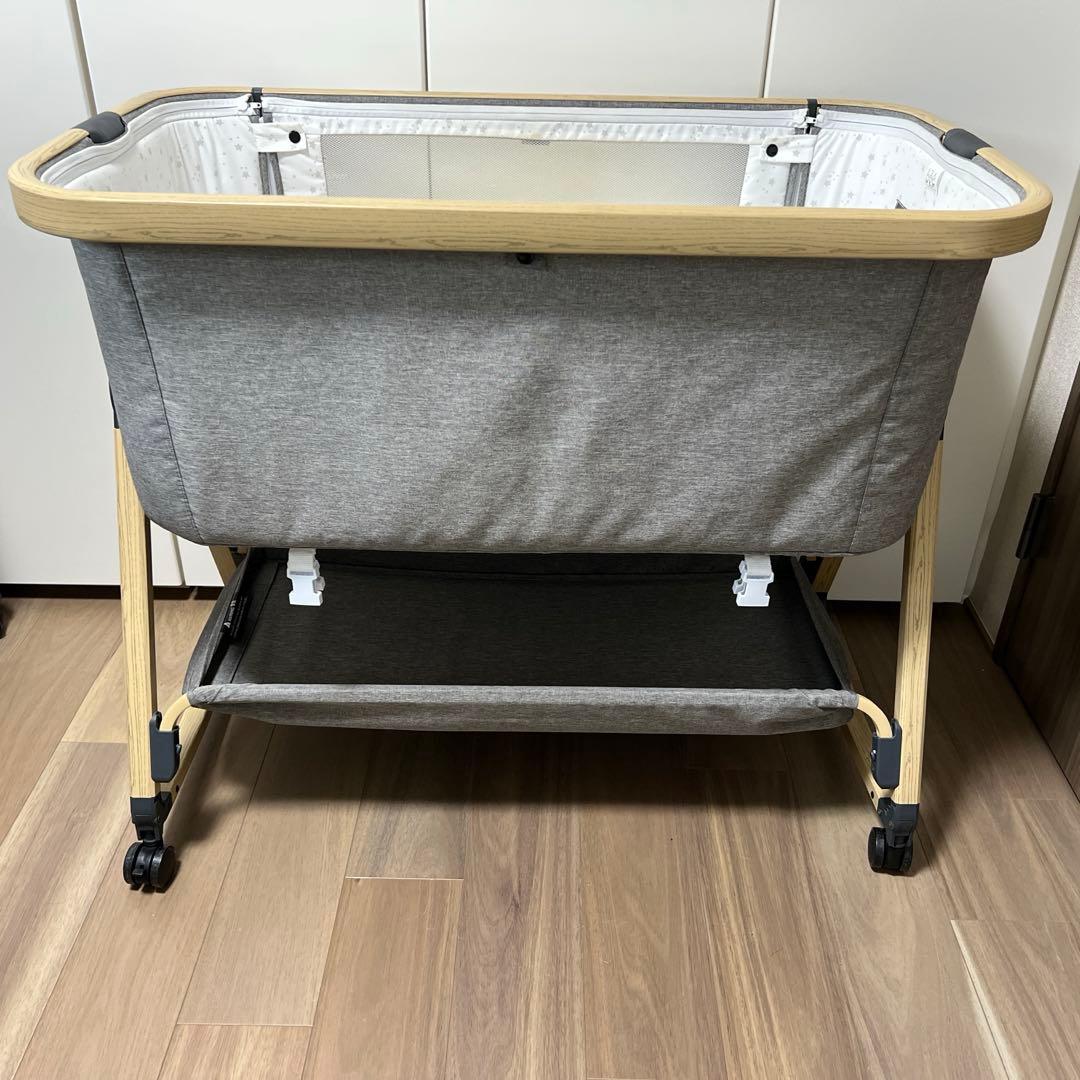 HZDMJ コンパクトベビーベッド グレー①